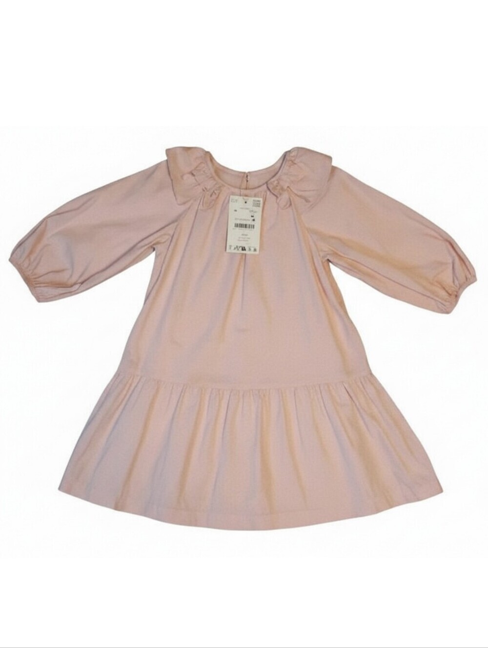 Zara Children poplin dress with bow Size 6 New with Tag (INPERFECTIONS)